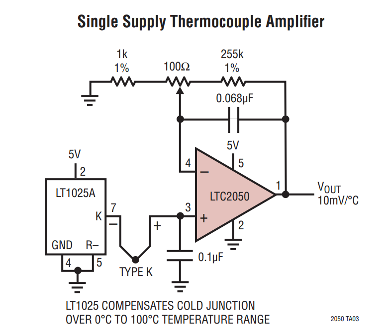 Temperature Sensor Thermocouple design considerations using Linear