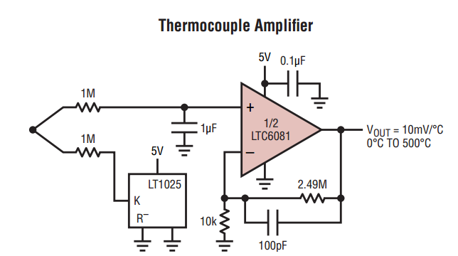 Temperature Sensor Thermocouple design considerations using Linear ... Circuit Diagram