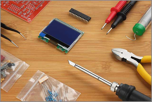 DIY electronic Kit and tools for electronics assembly