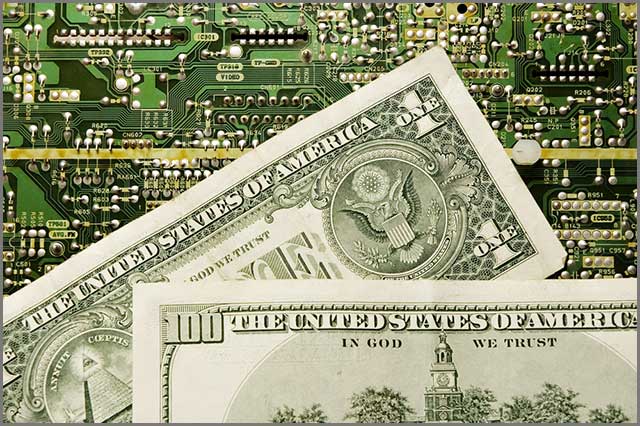 PCB cost – printed circuit board and cash on top of it
