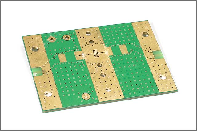 A board with extensive via stitching