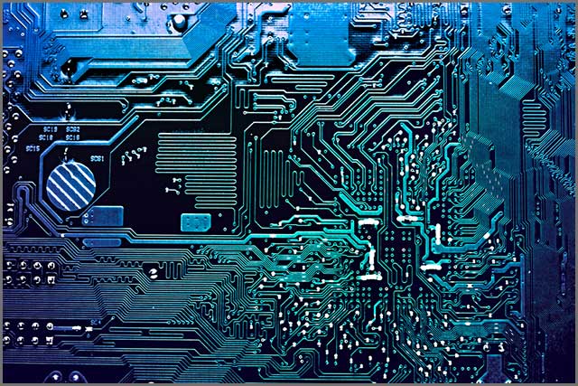 Blue circuit board