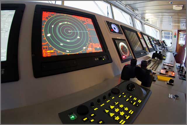 An image of a sea vessel dashboard