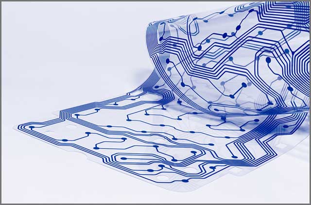 An image of a flexible printed circuit board