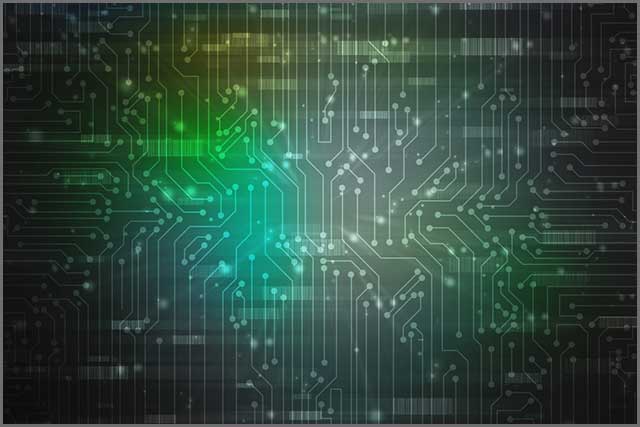 Futuristic circuit board illustration