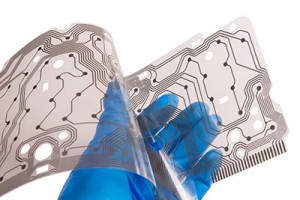 Flexible PCB held by a human hand