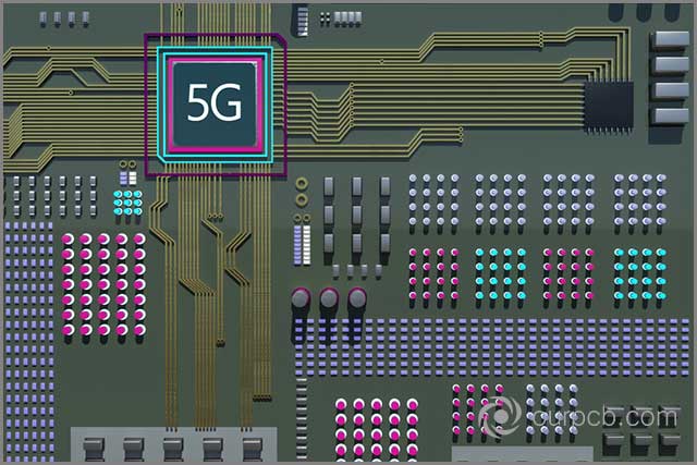 Next generation military grade olive color cellular network technology circuit board