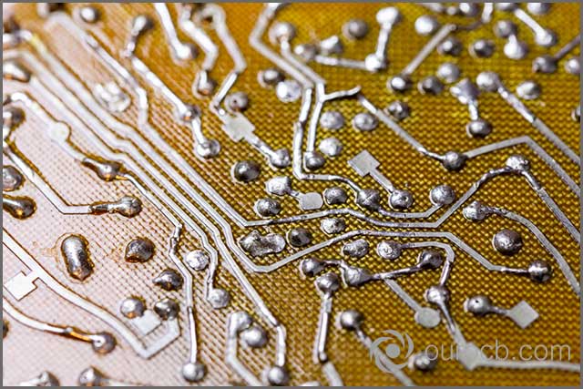 an SMD PCB on a fiberglass material