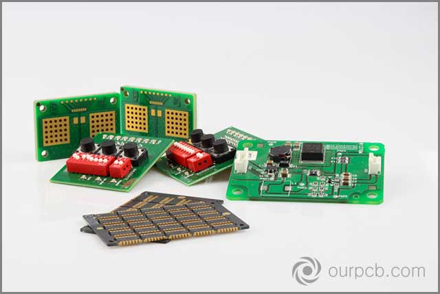 Core components of prototyping PCB. Set of electronic components isolated on white background