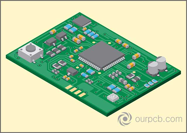 perfectly arranged SMT devices on a PCB board