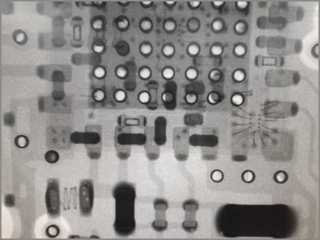 X-ray inspection of Printed Circuit Board (PCB) for any possible error