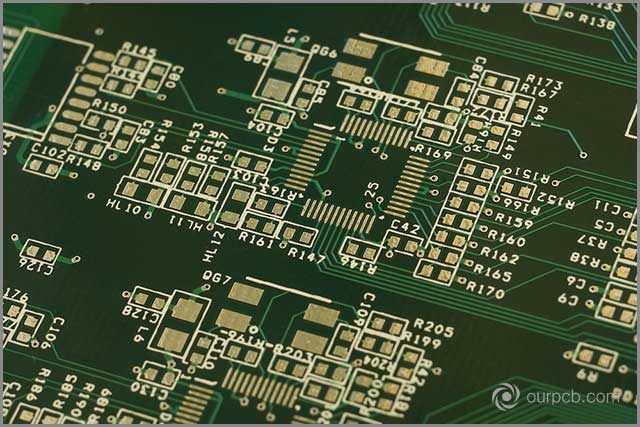 a multilayer printed circuit board which may be using Rogers’s material