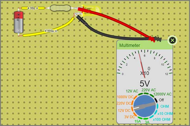 multimeter in DCACLab