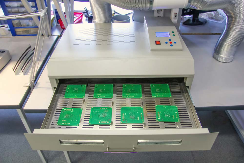 An infrared reflow oven