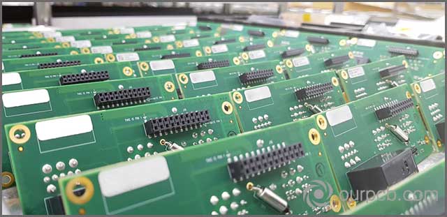 Advanced PCBs that have undergone various production steps