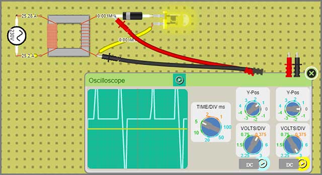 oscilloscope in DCACLab