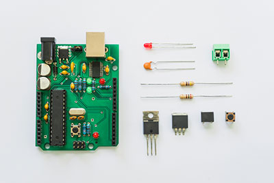 Flight controller PCB assembly top view