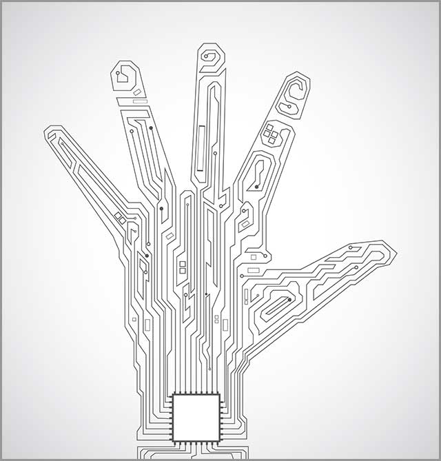 A custom-made PCB