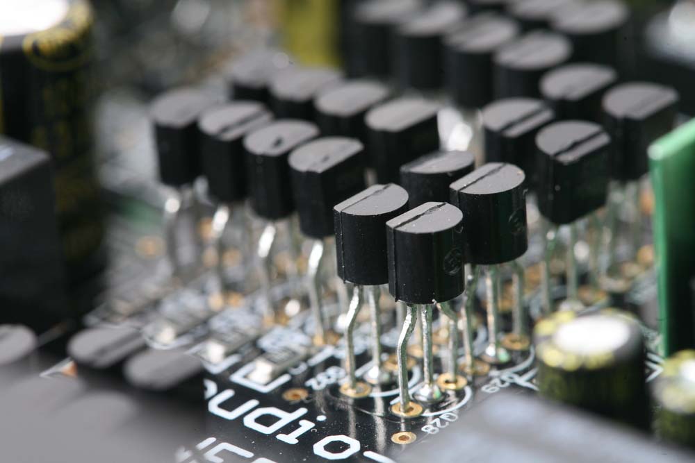 Transistors on a circuit board