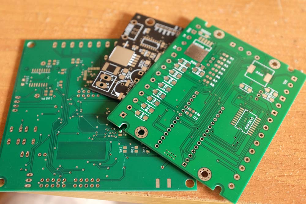 A set of thin PCBs