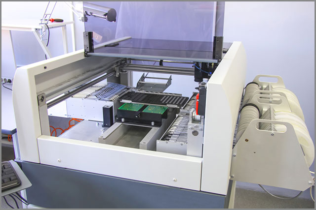 Automated soldering machines are the norm in vapor phase reflow