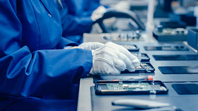 Production pictures of electronics manufacturing
