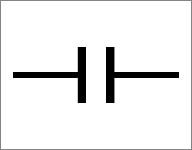 The Circuit Symbol for a nonpolarized capacitor