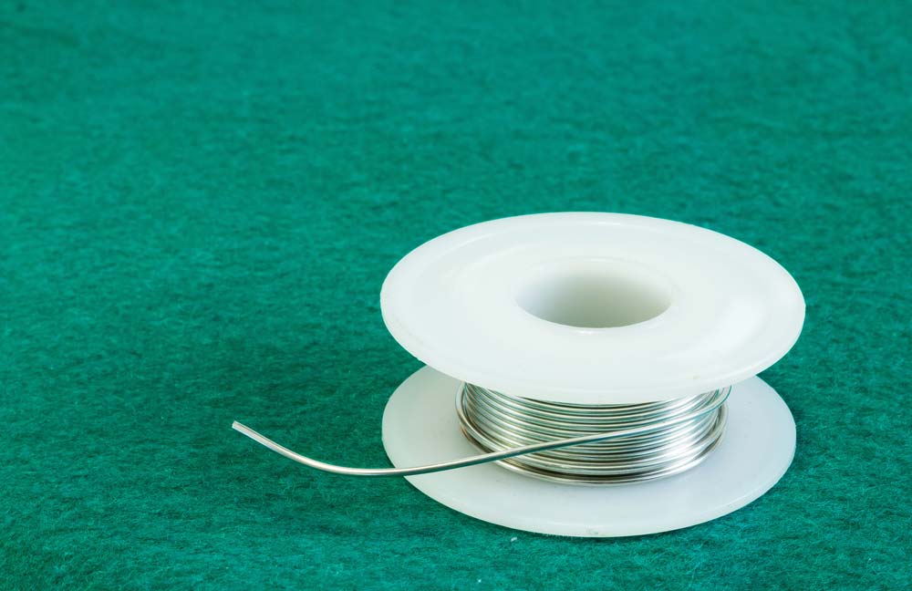 A roll of Lead-free solder wire