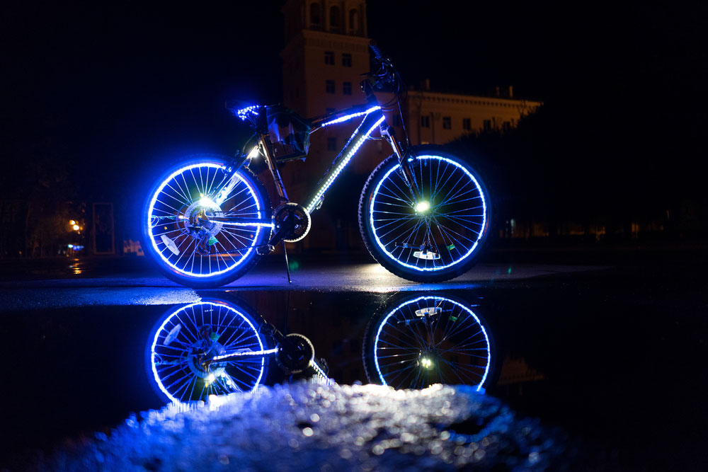 Bicycle Design Lighting with LED Strip Lights