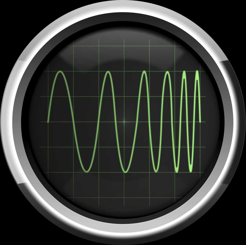 A signal with frequency modulation