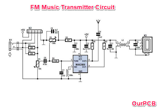 FM Music Transmitter Circuit
