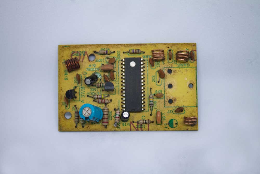 An FM radio circuit board