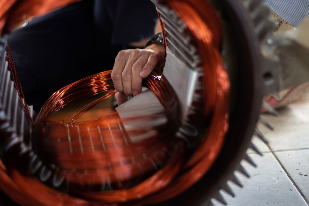 copper winding procedure for Series DC motors
