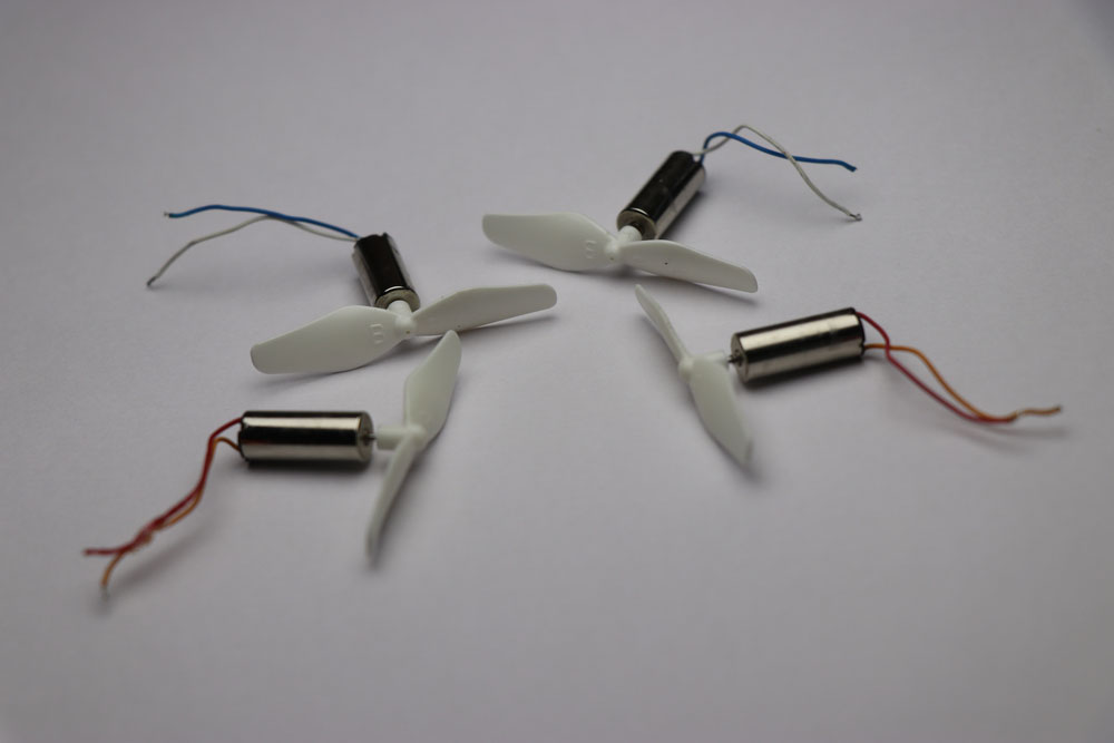 a set of coreless DC motors used in making drones