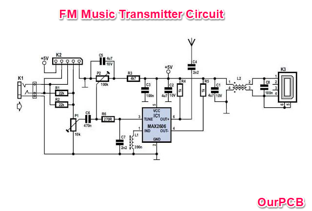 FM Transmitter circuit diagram