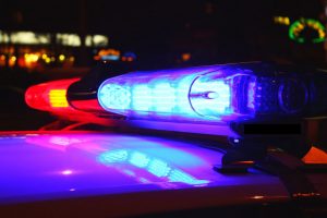 led strobe light on a police car