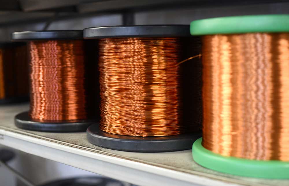 Thick copper wires