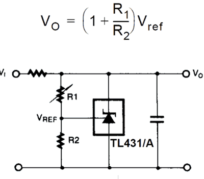 Circuit diagram for TL431