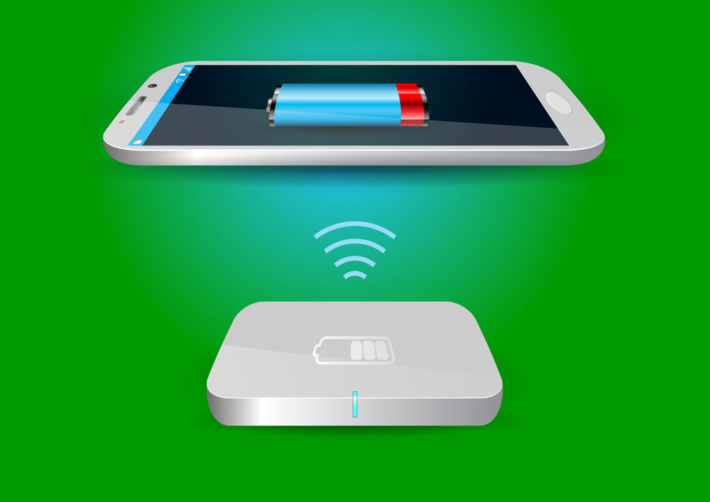 Wireless Battery Charger and Smartphone