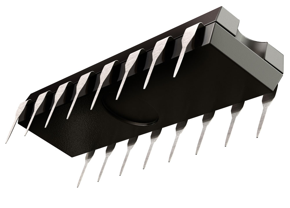A 16-pin 4017 integrated circuit
