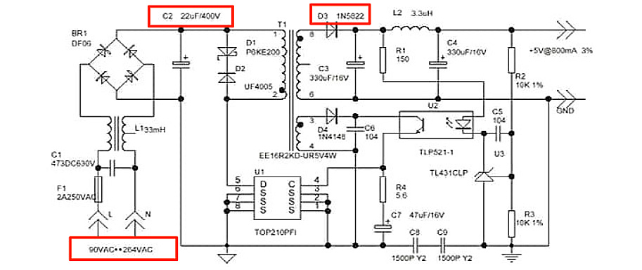 Circuit diagram for Voltage Monitor