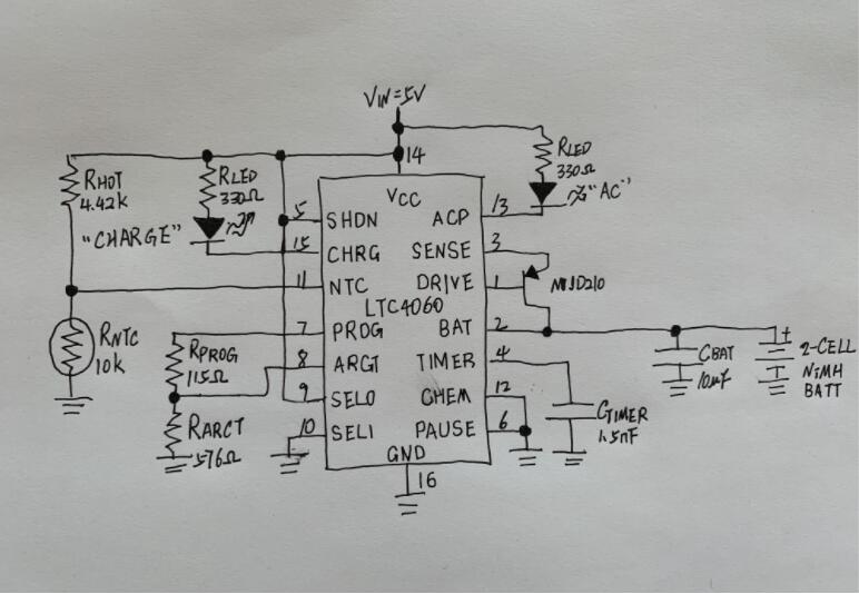 A basic NiMH circuit diagram