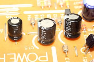 Capacitors on circuit board