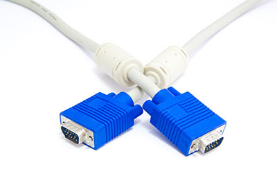 Vga connector with plug isolated cable