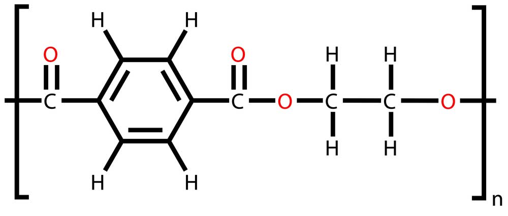 Polyethylene Terephthalate (Polyester) Structural Formula