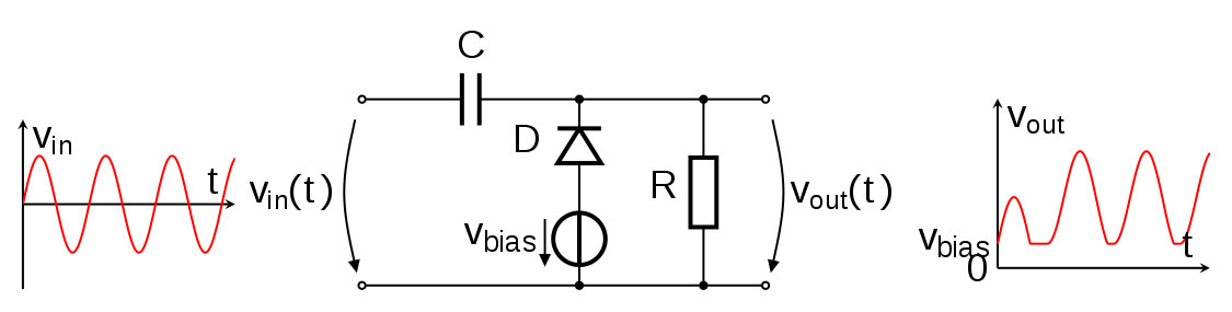 Circuit diagram of a clamping circuit