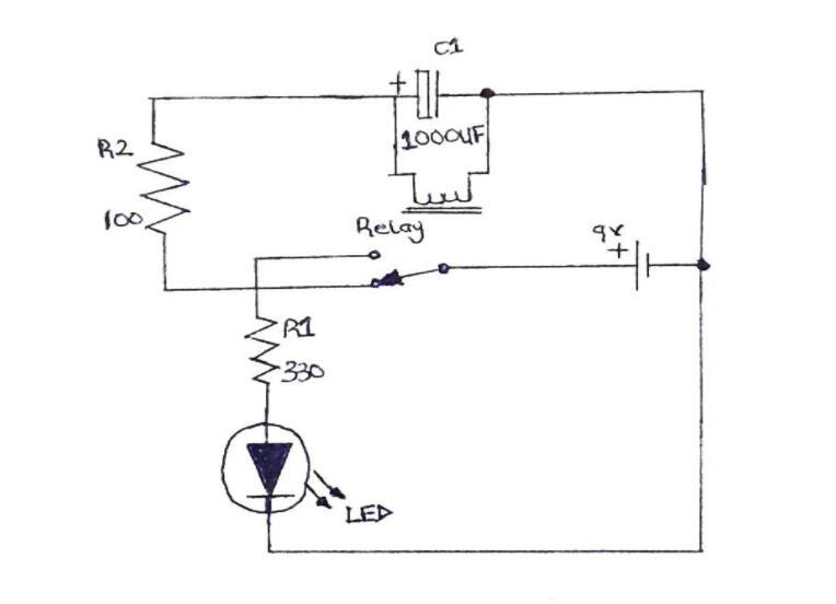 Flasher Circuit Diagram using a relay