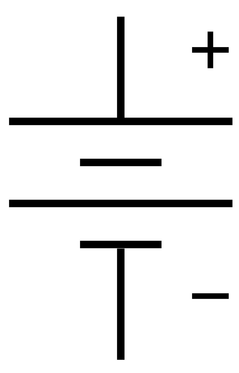 Symbol of a battery power source