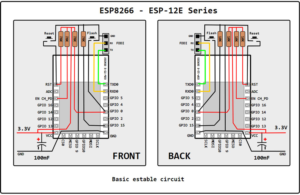 ESP-12E power connection