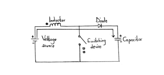 circuit diagram on boost converter working